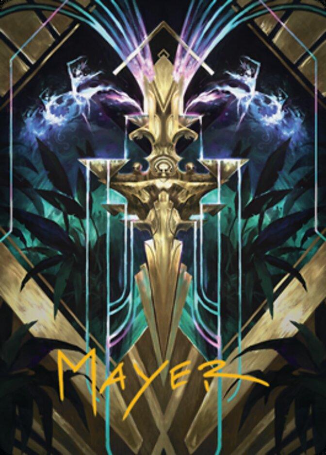 Halo Fountain Art Card (Gold-Stamped Signature) [Streets of New Capenna Art Series] - La Boîte Mystère ( The Mystery Box)