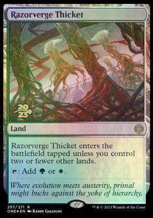 Razorverge Thicket [Phyrexia: All Will Be One Prerelease Promos] - La Boîte Mystère ( The Mystery Box)