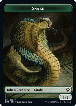 Snake // Hydra Double-sided Token [Dominaria United Commander Tokens] - La Boîte Mystère ( The Mystery Box)