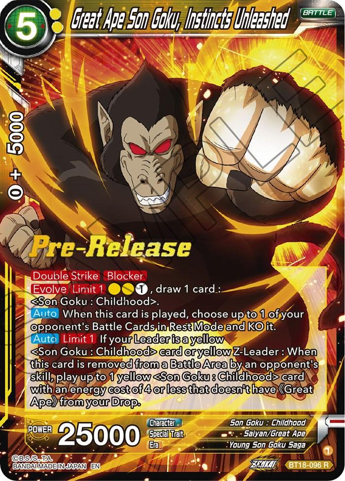 Great Ape Son Goku, Instincts Unleashed (BT18-096) [Dawn of the Z-Legends Prerelease Promos] - La Boîte Mystère ( The Mystery Box)
