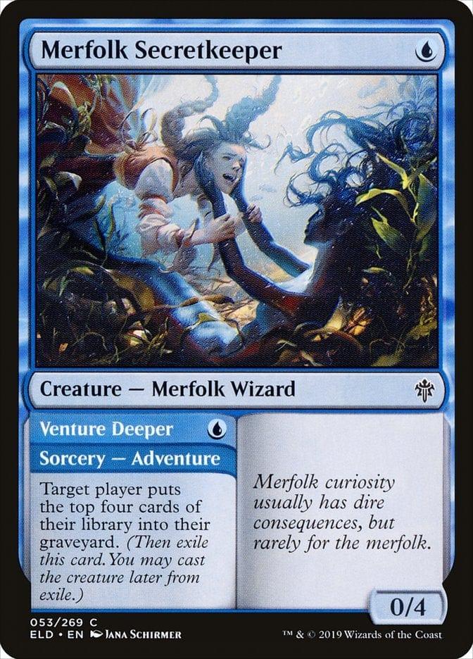 Merfolk Secretkeeper // Venture Deeper [Throne of Eldraine] - La Boîte Mystère ( The Mystery Box)
