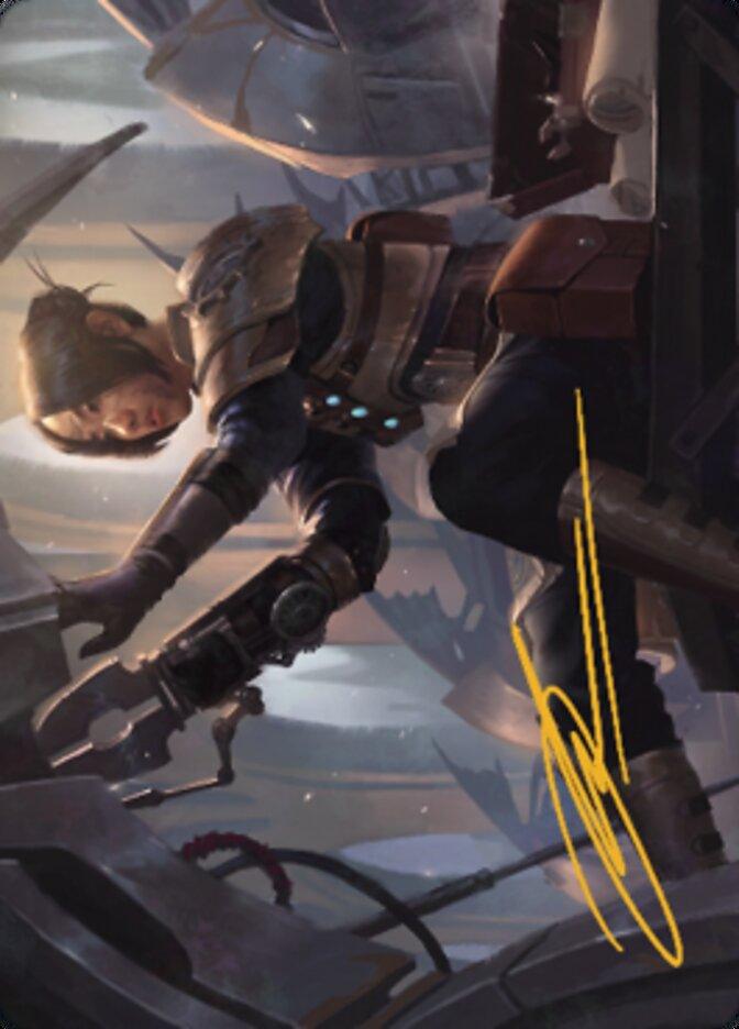 Thopter Mechanic Art Card (Gold-Stamped Signature) [The Brothers' War Art Series] - La Boîte Mystère ( The Mystery Box)