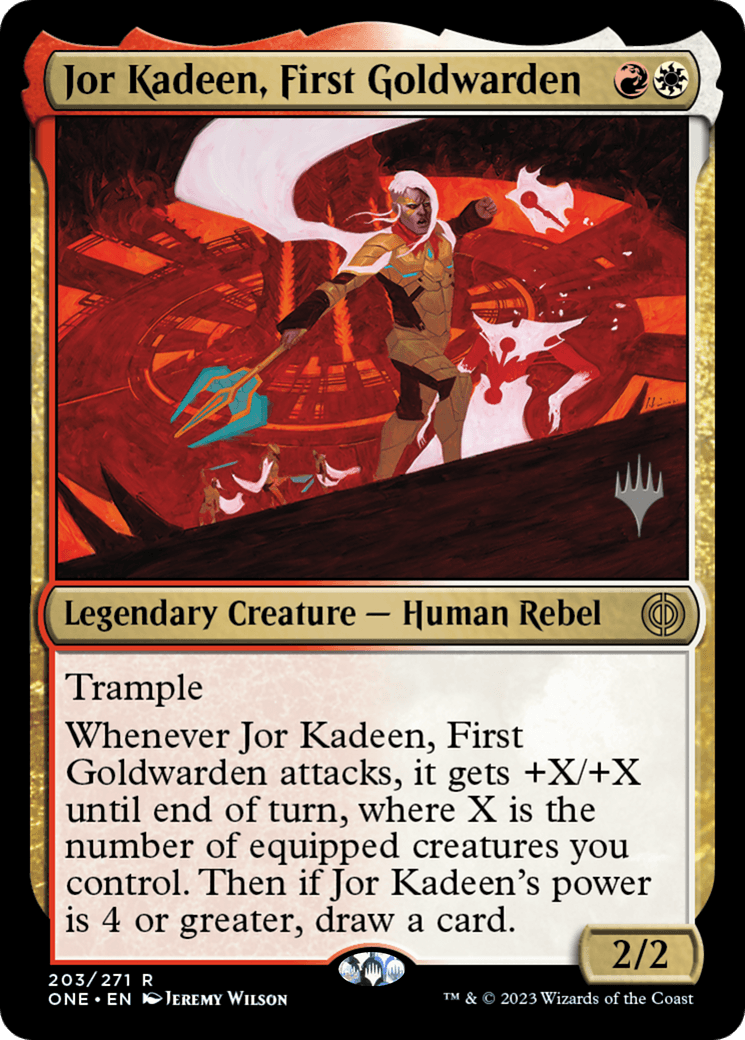 Jor Kadeen, First Goldwarden (Promo Pack) [Phyrexia: All Will Be One Promos] - La Boîte Mystère ( The Mystery Box)