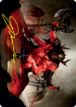 Awaken the Blood Avatar Art Card (Gold-Stamped Signature) [Strixhaven: School of Mages Art Series] - La Boîte Mystère ( The Mystery Box)