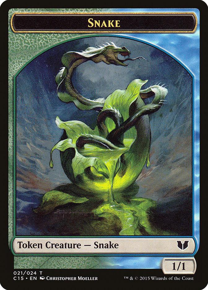 Snake (021) // Saproling Double-Sided Token [Commander 2015 Tokens] - La Boîte Mystère ( The Mystery Box)