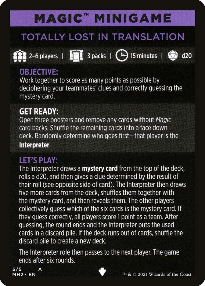 Totally Lost in Translation (Magic Minigame) [Modern Horizons 2 Minigame] - La Boîte Mystère ( The Mystery Box)