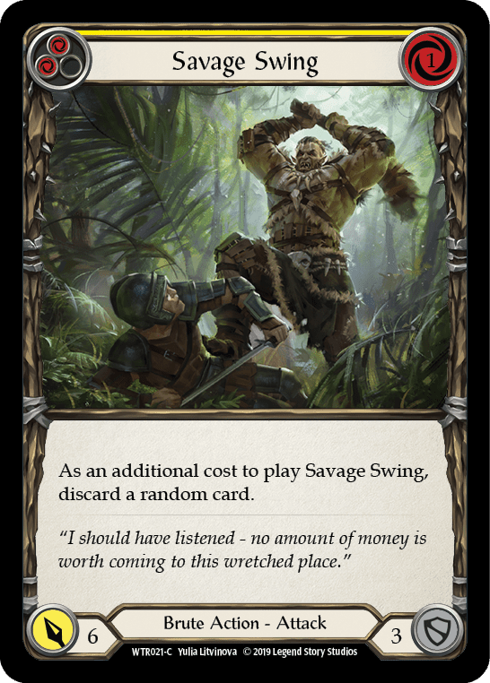 Savage Swing (Yellow) [WTR021-C] Alpha Print Rainbow Foil - La Boîte Mystère ( The Mystery Box)