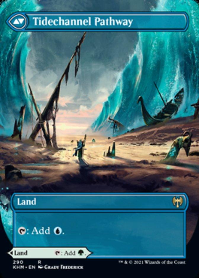 Barkchannel Pathway // Tidechannel Pathway (Borderless Alternate Art) [Kaldheim] - La Boîte Mystère ( The Mystery Box)