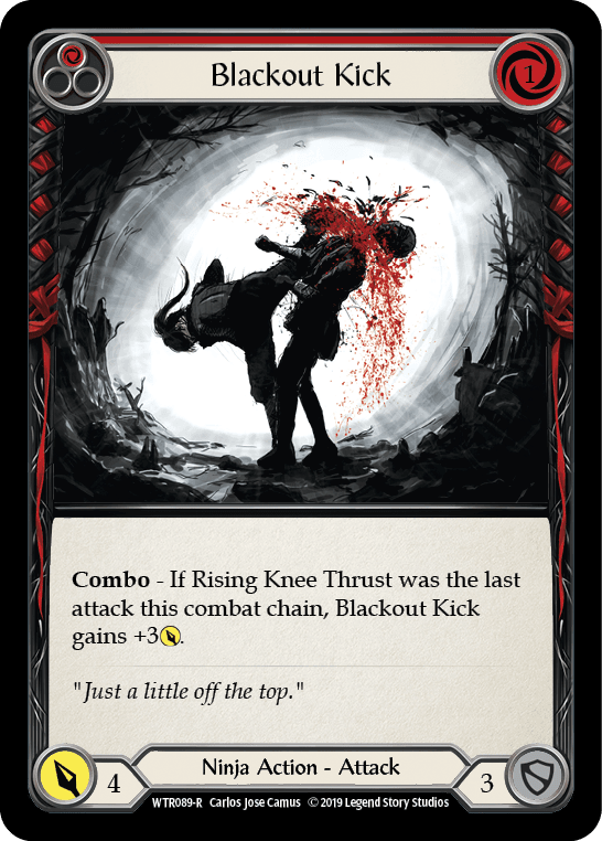 Blackout Kick (Red) [WTR089-R] Alpha Print Rainbow Foil - La Boîte Mystère ( The Mystery Box)