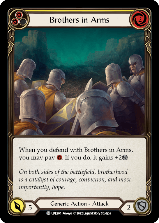 Brothers in Arms (Yellow) [UPR204] (Uprising) Rainbow Foil - La Boîte Mystère ( The Mystery Box)
