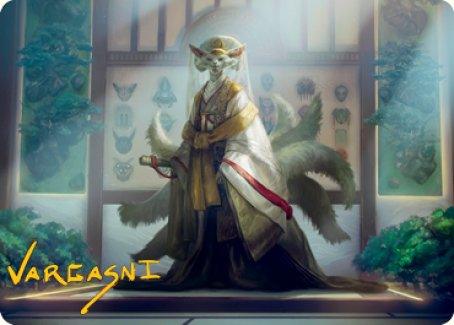 Light-Paws, Emperor's Voice Art Card (Gold-Stamped Signature) [Kamigawa: Neon Dynasty Art Series] - La Boîte Mystère ( The Mystery Box)
