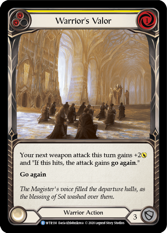 Warrior's Valor (Yellow) [U-WTR130] Unlimited Normal - La Boîte Mystère ( The Mystery Box)