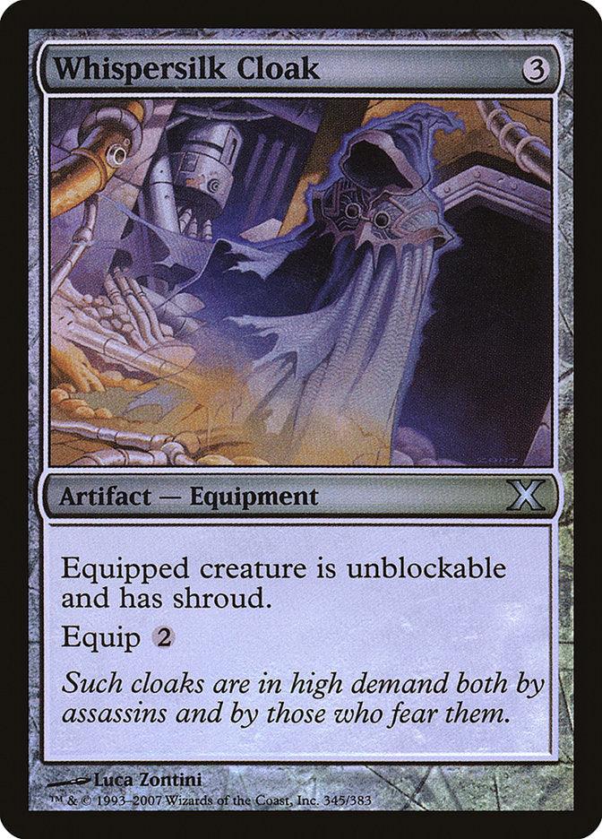 Whispersilk Cloak (Premium Foil) [Tenth Edition] - La Boîte Mystère ( The Mystery Box)