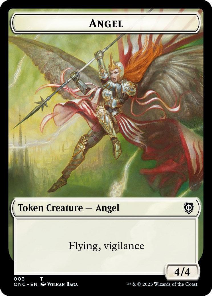 Soldier (008) // Angel Double-Sided Token [Phyrexia: All Will Be One Commander Tokens] - La Boîte Mystère ( The Mystery Box)