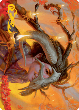 Hedgewitch's Mask Art Card (Gold-Stamped Signature) [Innistrad: Midnight Hunt Art Series] - La Boîte Mystère ( The Mystery Box)