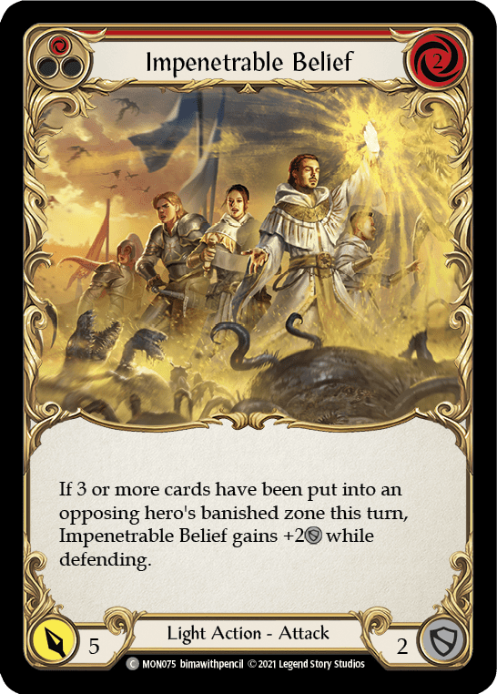Impenetrable Belief (Red) [MON075] 1st Edition Normal - La Boîte Mystère ( The Mystery Box)