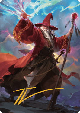 Elminster Art Card (36) (Gold-Stamped Signature) [Commander Legends: Battle for Baldur's Gate Art Series] - La Boîte Mystère ( The Mystery Box)