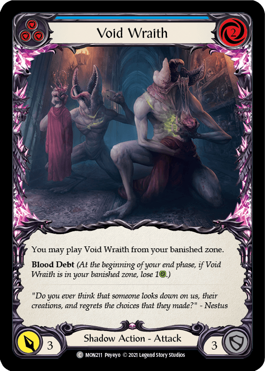 Void Wraith (Blue) [MON211-RF] 1st Edition Rainbow Foil - La Boîte Mystère ( The Mystery Box)