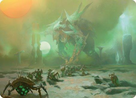 Green Sun's Twilight Art Card [Phyrexia: All Will Be One Art Series] - La Boîte Mystère ( The Mystery Box)
