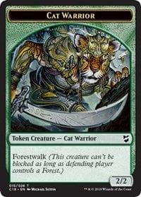 Cat Warrior // Plant Double-sided Token [Commander 2018] - La Boîte Mystère ( The Mystery Box)