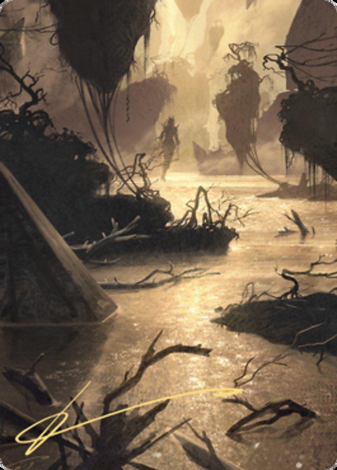 Murkwater Pathway Art Card (Gold-Stamped Signature) [Zendikar Rising Art Series] - La Boîte Mystère ( The Mystery Box)