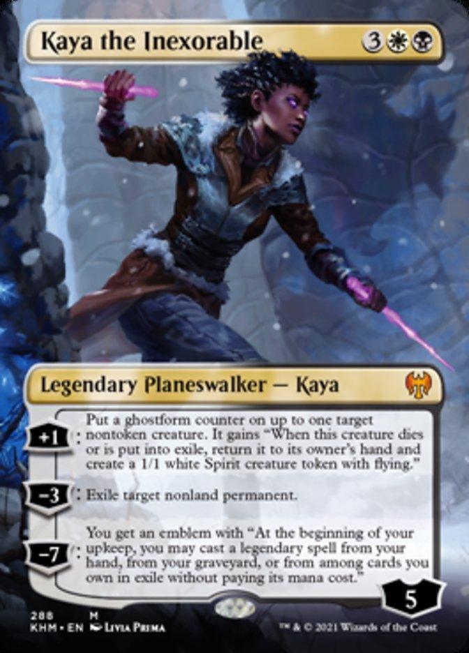 Kaya the Inexorable (Borderless) [Kaldheim] - La Boîte Mystère ( The Mystery Box)