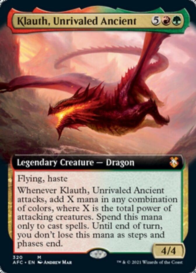 Klauth, Unrivaled Ancient (Extended) [Dungeons & Dragons: Adventures in the Forgotten Realms Commander] - La Boîte Mystère ( The Mystery Box)