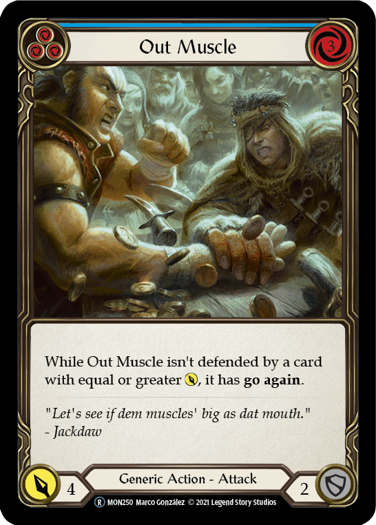 Out Muscle (Blue) [U-MON250-RF] Unlimited Rainbow Foil - La Boîte Mystère ( The Mystery Box)