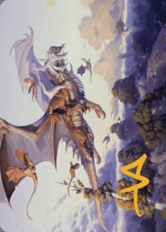 Rith, Liberated Primeval Art Card (Gold-Stamped Signature) [Dominaria United Art Series] - La Boîte Mystère ( The Mystery Box)