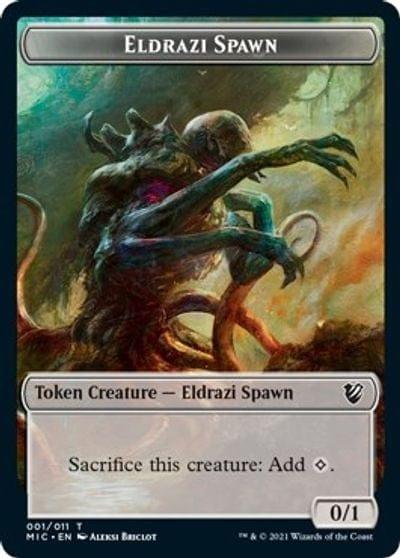 Eldrazi Spawn // Human Soldier Double-sided Token [Innistrad: Midnight Hunt Commander] - La Boîte Mystère ( The Mystery Box)
