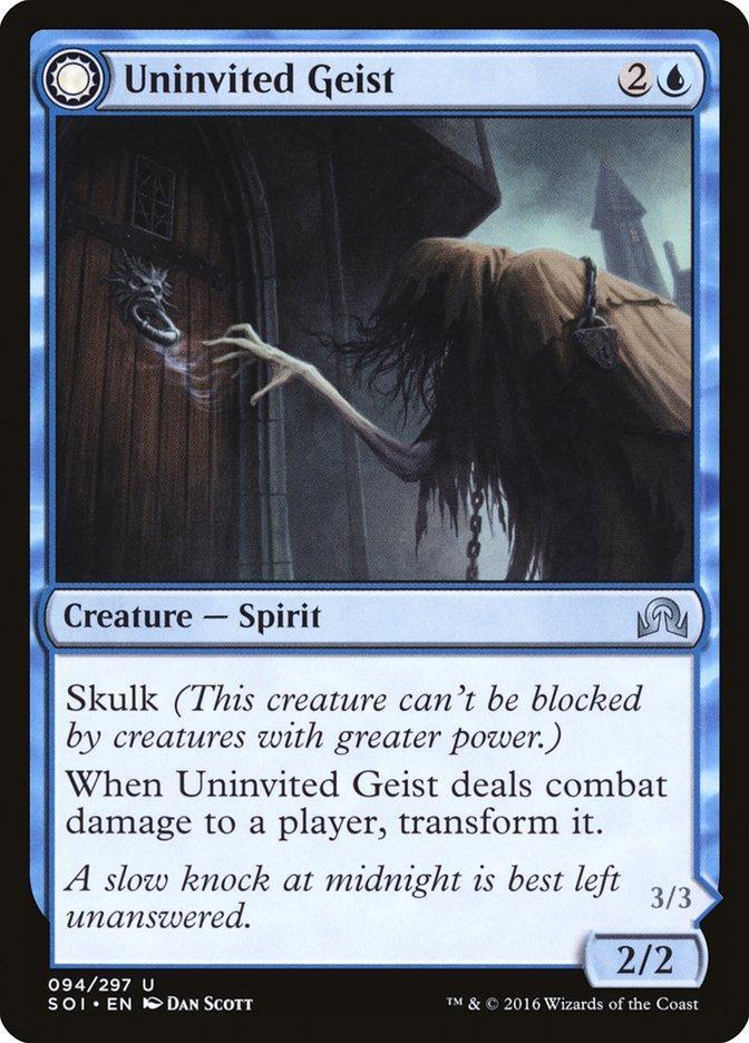 Uninvited Geist // Unimpeded Trespasser [Shadows over Innistrad] - La Boîte Mystère ( The Mystery Box)