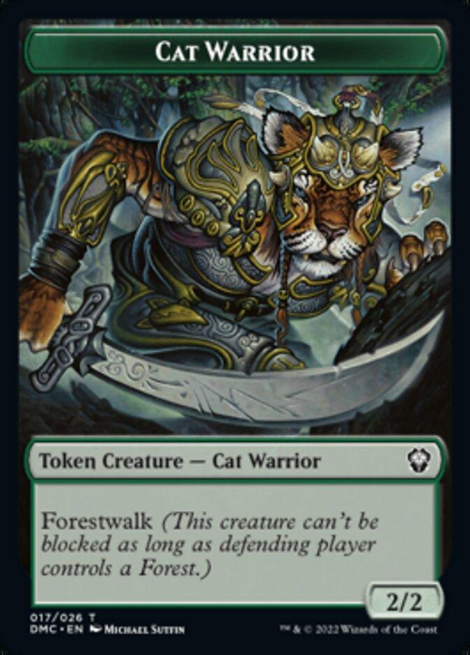 Saproling // Cat Warrior Double-sided Token [Dominaria United Tokens] - La Boîte Mystère ( The Mystery Box)
