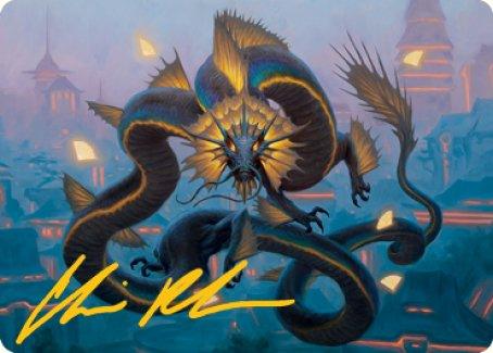 Ao, the Dawn Sky 1 Art Card (Gold-Stamped Signature) [Kamigawa: Neon Dynasty Art Series] - La Boîte Mystère ( The Mystery Box)