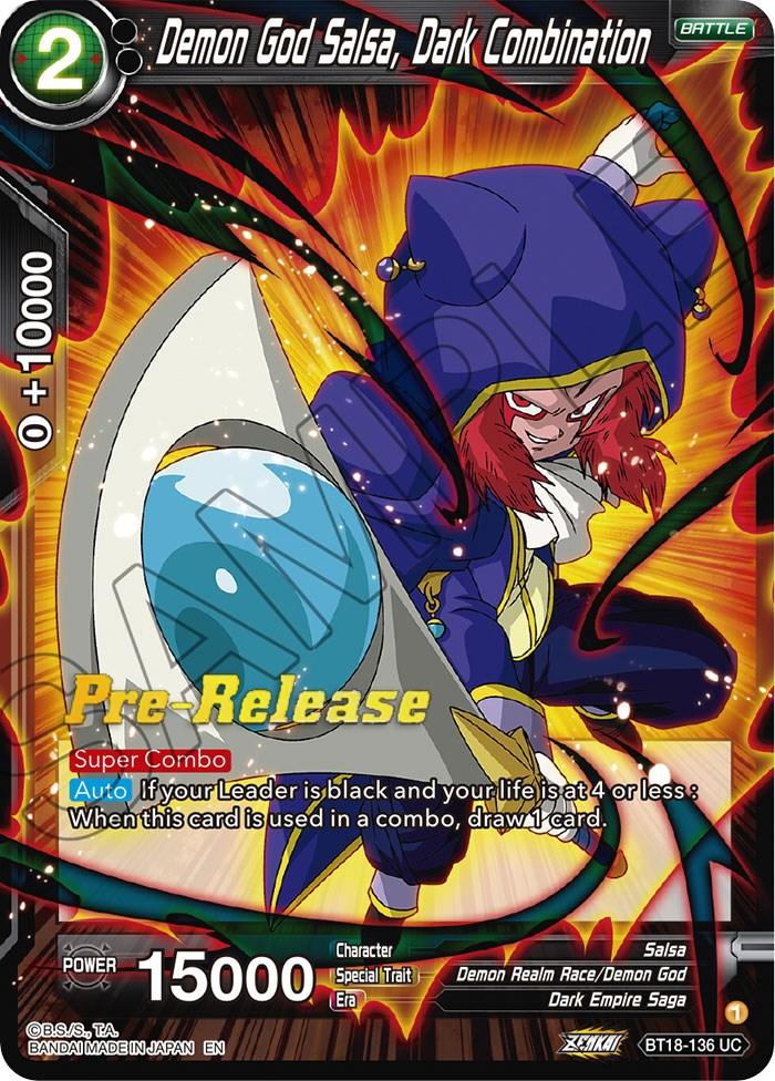 Demon God Salsa, Dark Combination (BT18-136) [Dawn of the Z-Legends Prerelease Promos] - La Boîte Mystère ( The Mystery Box)