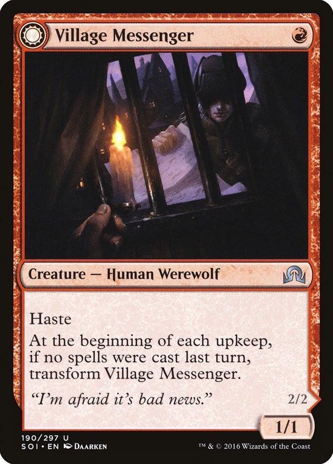 Village Messenger // Moonrise Intruder [Shadows over Innistrad] - La Boîte Mystère ( The Mystery Box)