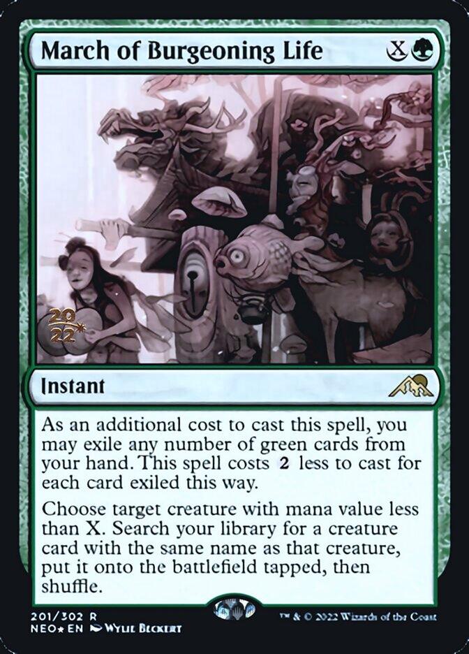 March of Burgeoning Life [Kamigawa: Neon Dynasty Prerelease Promos] - La Boîte Mystère ( The Mystery Box)