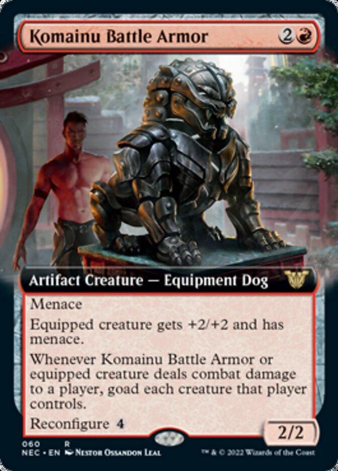 Komainu Battle Armor (Extended) [Kamigawa: Neon Dynasty Commander] - La Boîte Mystère ( The Mystery Box)