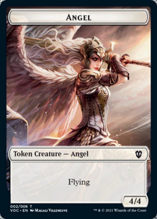 Angel // Clue Double-sided Token [Innistrad: Crimson Vow Commander Tokens] - La Boîte Mystère ( The Mystery Box)