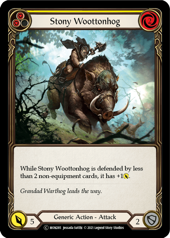 Stony Woottonhog (Yellow) [U-MON285-RF] Unlimited Rainbow Foil - La Boîte Mystère ( The Mystery Box)