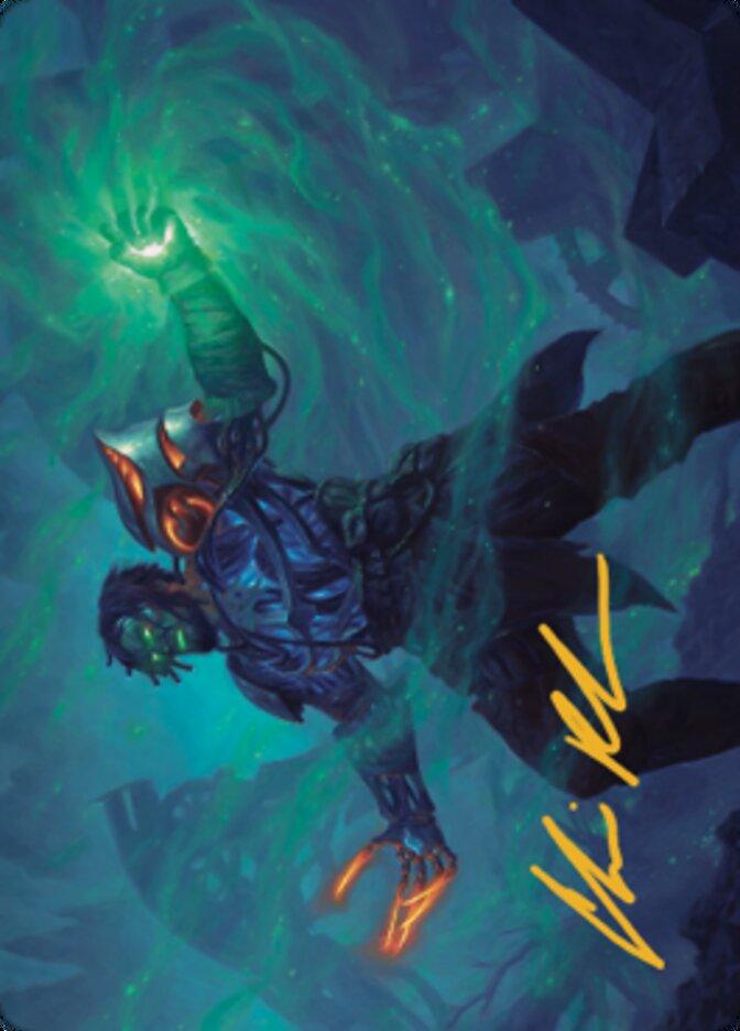Mishra, Claimed by Gix Art Card (Gold-Stamped Signature) [The Brothers' War Art Series] - La Boîte Mystère ( The Mystery Box)