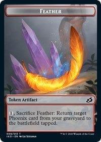 Feather // Human Soldier (003) Double-sided Token [Ikoria: Lair of Behemoths] - La Boîte Mystère ( The Mystery Box)