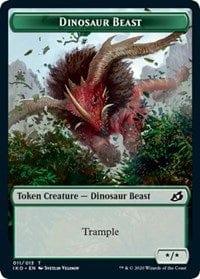 Dinosaur Beast // Human Soldier (005) Double-sided Token [Ikoria: Lair of Behemoths] - La Boîte Mystère ( The Mystery Box)