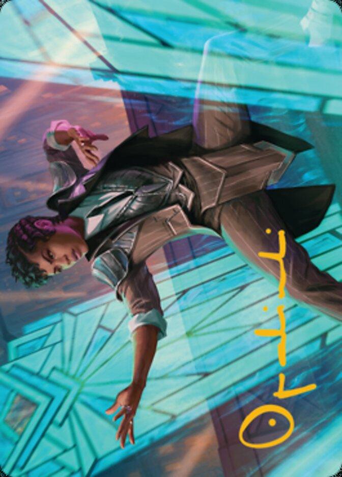 Dapper Shieldmate Art Card (Gold-Stamped Signature) [Streets of New Capenna Art Series] - La Boîte Mystère ( The Mystery Box)