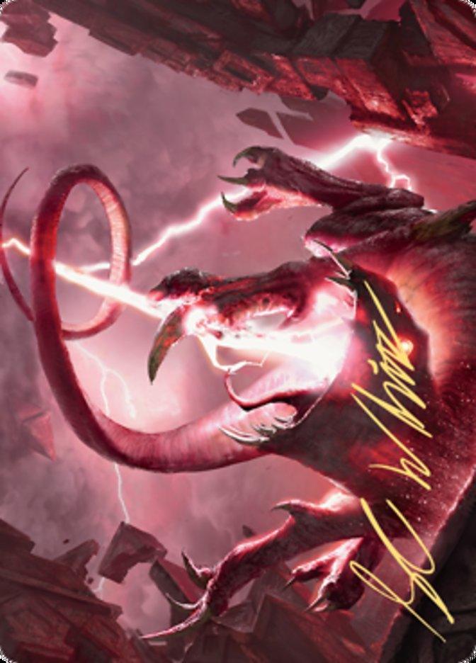 Thundering Rebuke Art Card (Gold-Stamped Signature) [Zendikar Rising Art Series] - La Boîte Mystère ( The Mystery Box)