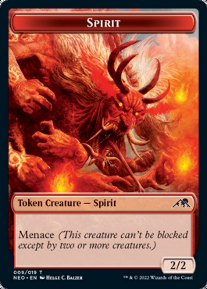 Samurai // Spirit (009) Double-sided Token [Kamigawa: Neon Dynasty Tokens] - La Boîte Mystère ( The Mystery Box)