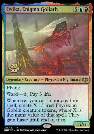 Ovika, Enigma Goliath [Phyrexia: All Will Be One Prerelease Promos] - La Boîte Mystère ( The Mystery Box)