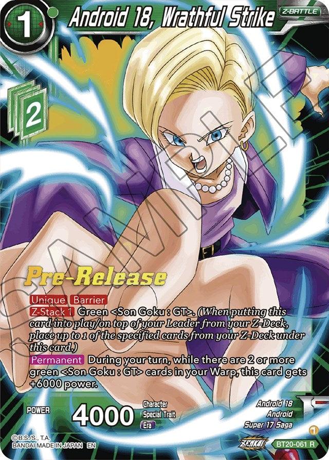 Android 18, Wrathful Strike (BT20-061) [Power Absorbed Prerelease Promos] - La Boîte Mystère ( The Mystery Box)