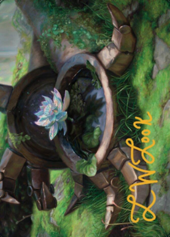 Timeless Lotus Art Card (Gold-Stamped Signature) [Dominaria United Art Series] - La Boîte Mystère ( The Mystery Box)