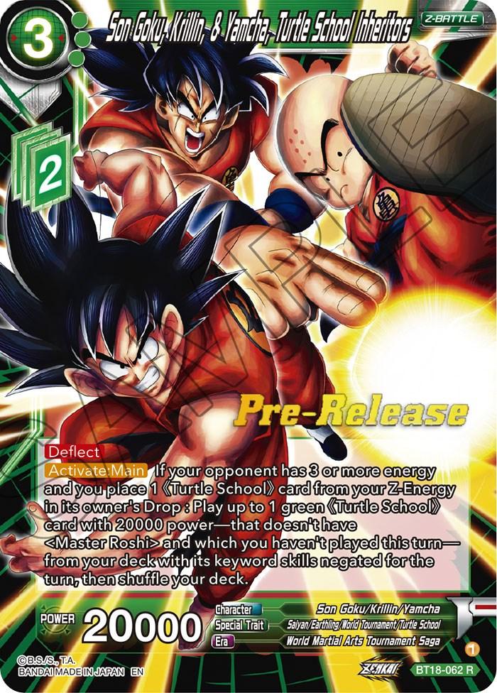 Son Goku, Krillin, & Yamcha, Turtle School Inheritors (BT18-062) [Dawn of the Z-Legends Prerelease Promos] - La Boîte Mystère ( The Mystery Box)