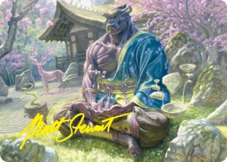 Kosei, Penitent Warlord Art Card (Gold-Stamped Signature) [Kamigawa: Neon Dynasty Art Series] - La Boîte Mystère ( The Mystery Box)